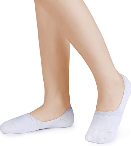 6 Pairs Unisex Thick Cushion Athletic Cotton Non Slip Low Cut Flat Liner No Show Socks